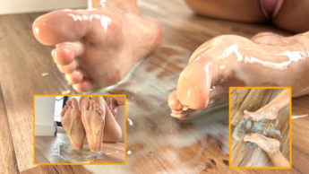 milk spurts on feet