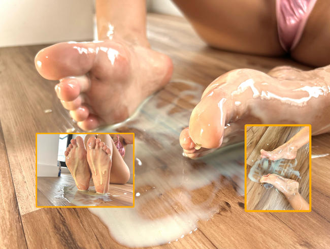 milk spurts on feet
