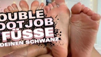 DOUBLE FOOTJOB !! 4 FÜSSE FÜR DEINEN SCHWANZ !!