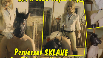 Let’s ride my Pony! Perverser Sklave im Pferdestall fies dominiert!