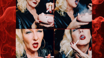 Human ashtray fantasy – I feed your smoking addiction my little hooked piggy