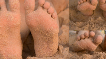 I PRESENT MY FEET ¨*feet with sand and sea***.