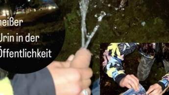 RAUCHIGER PISSE-SQUIRT im ÖFFENTLICHEN Park!