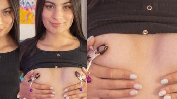 DIRTY TALK AND BOOB CLAMPS