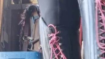 Reitleggings und Reitstiefel