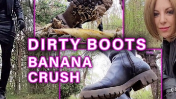 Slow Crush with Dirty leather Boots lonely in the forest POV