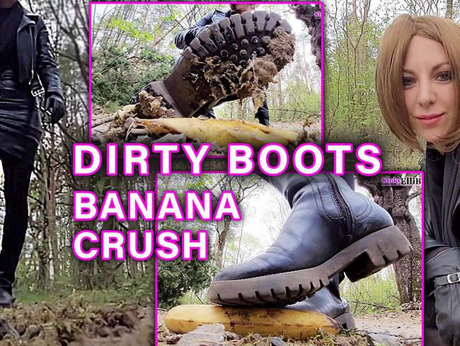 Slow Crush with Dirty leather Boots lonely in the forest POV