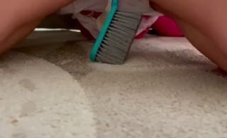 Unfaithful cleaning lady rides the boss’s broom