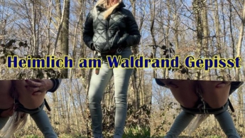Heimlich am Waldrand Gepisst