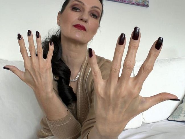 Lange elegante Fingernägel, sexy Handgelenk, Joi Lady Victoria