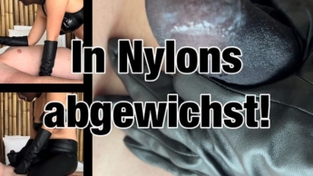 Sklave wird in Nylons abgewichst! Sperma-Strumpfhose ins Maul gestopft! Zwangsmelkung! Abgemolken!