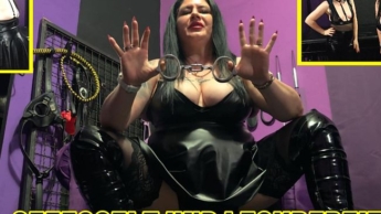 AUFGABE von LADY LENA!! Leck das Sperma vom Latexarsch Sauber du Gefesselter Loser!