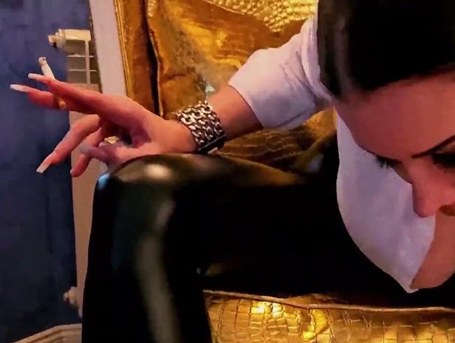 Miss Alessa Milano Human Ashtray Spitting Smoking Fetish