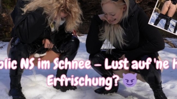 Public NS im Schnee – Lust auf ’ne heiße Erfrischung? ?
