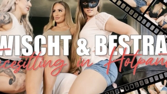 Erwischt & bestraft! Facesitting in Jeans Hotpants!