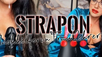 Strapon-Nachhilfe von Frau Lehrerin
