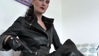 Über dem Knie Spanking, schwarze Handschuhe Hände, POV, Lady Victoria