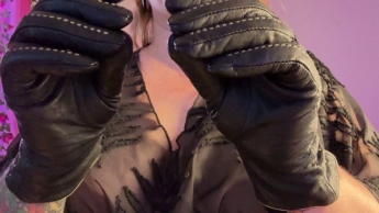 ASMR-Lederhandschuhe