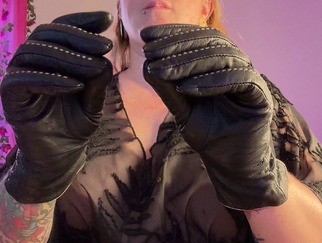 ASMR-Lederhandschuhe