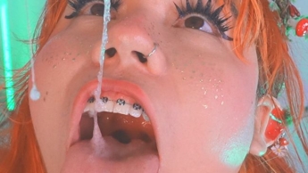 Blowjob Elf Zahnspange Mund Ahegao