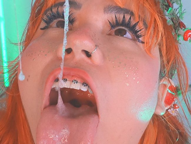 Blowjob Elf Zahnspange Mund Ahegao