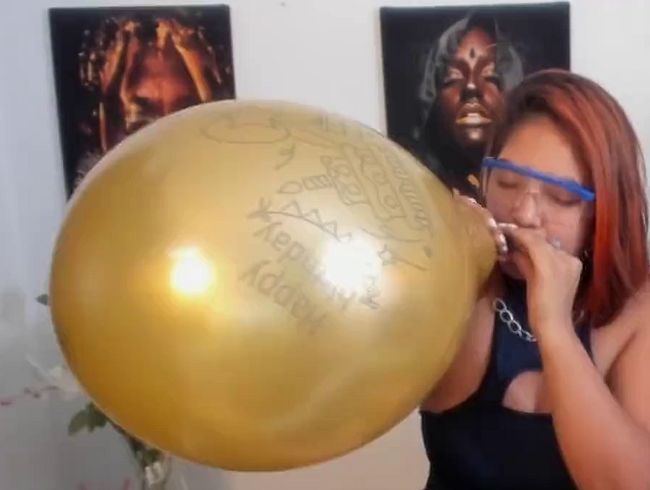 Kaboom-Ballon golden