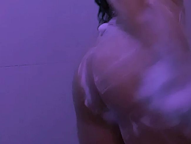 terminando mi baño con agua caliente