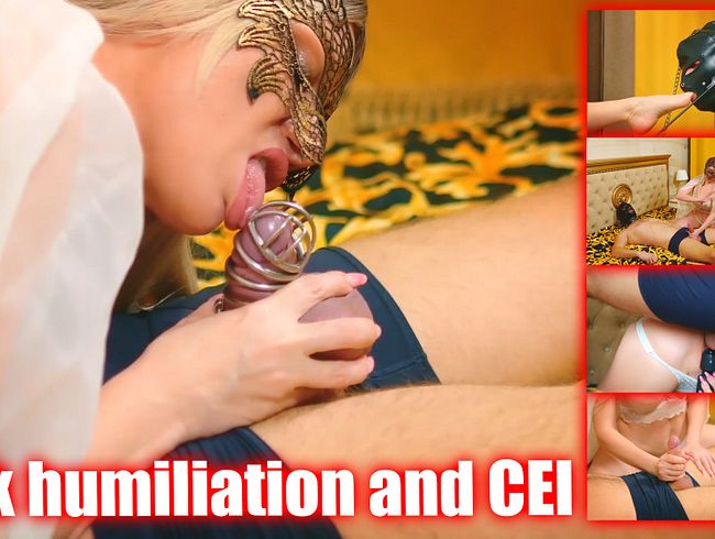 Göttin CBT & Keuschheits-Tease verwandelt sich in harten Sex & Sperma-Reinigung