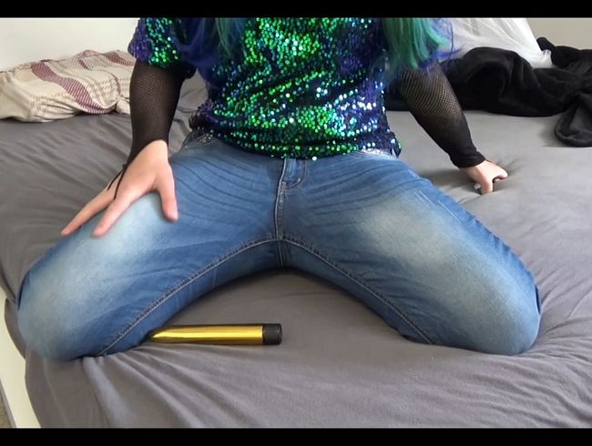 Vibratorfick in Jeans