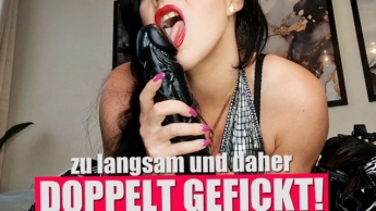 Zu langsam und daher doppelt gefickt!