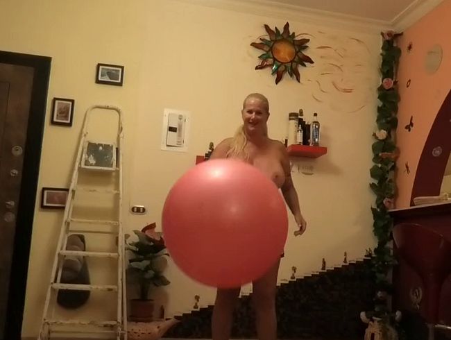 rosa Hüpfball
