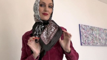 Demonstration schöner Satin Kopftücher, Joi, Lady Victoria