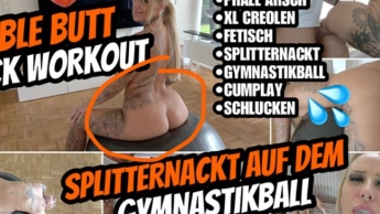 NACKT AUF DEM GYMNASTIKBALL | BUBBLE BUTT FICK WORKOUT