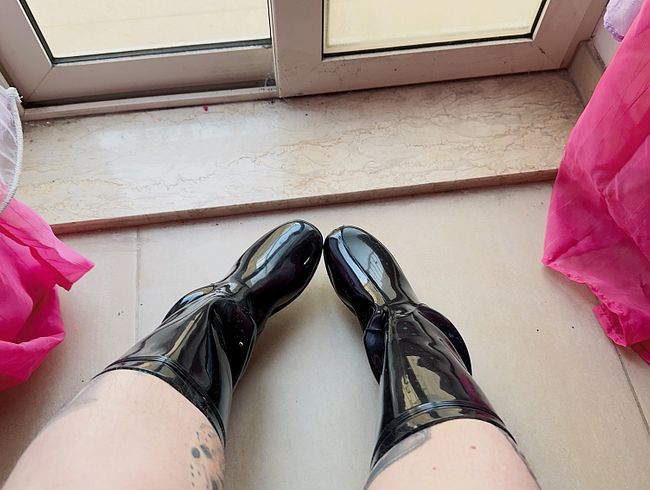 verehre meine neuen Gummistiefel