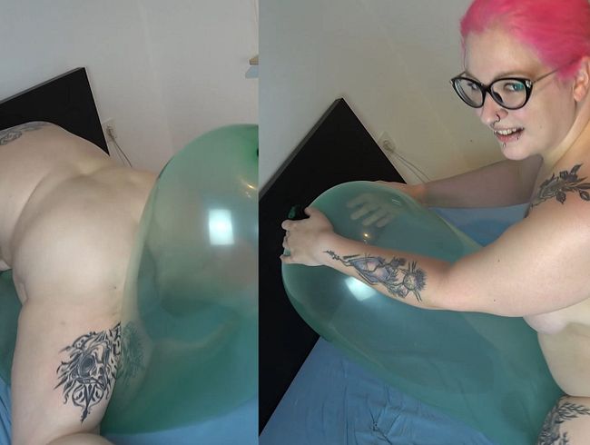 Nackter Ballonritt mit Wichs Aufforderung und Countdown