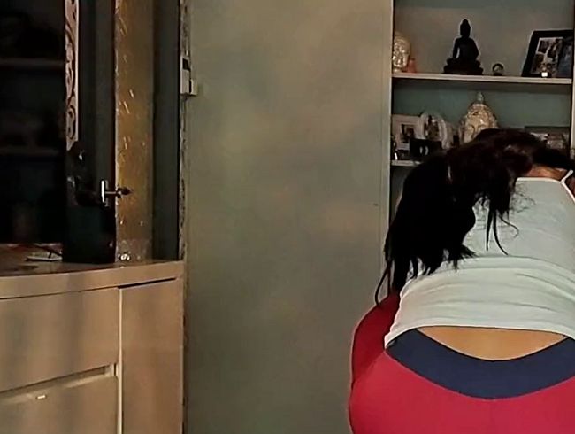 Spitting and Facesitting with hot Leggings