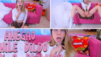 Ahegao beim Dildo-Fick und Blowjob