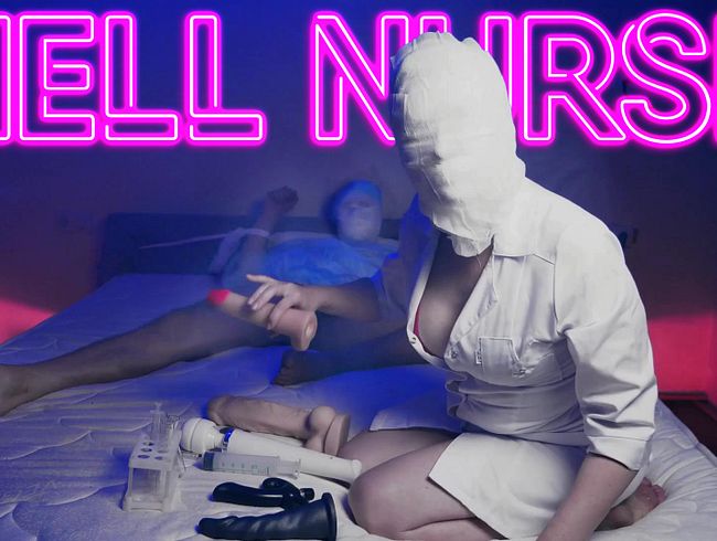 Horror-Krankenschwester-Albtraum: Der Dildo-Assa des bandagierten Babys verwandelt sich in Reverse Pegging und Spermaproben-Chaos
