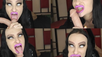 Hungrige Zombie-Gothic-Hexe beißt deinen Schwanz, POV