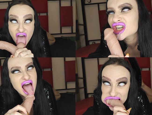 Hungrige Zombie-Gothic-Hexe beißt deinen Schwanz, POV