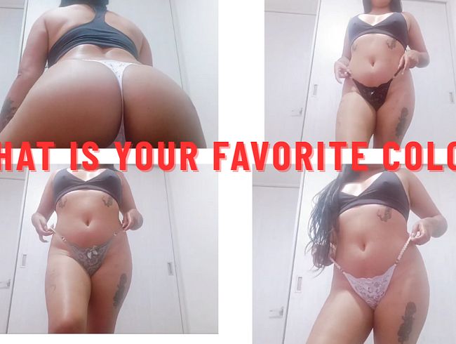 Ich modelliere meine neuen Tangas für dich