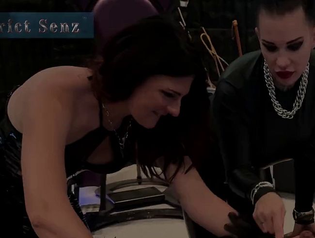 Lady Zara Two Ladies?Long Nails ?Oiled Body ?Hard Tickling ?Bondage on the Rack full