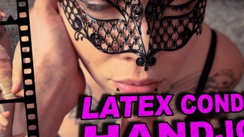Latex Kondom Handjob – Er kanns nicht mehr halten als ich ihm mit Gleitmittel & Kondom abwichse