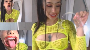 Mundfetisch mit Zahnspange