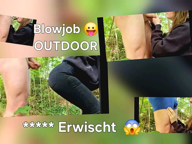 Outdoor Blowjob im Wald ! Wir wurden erwischt !