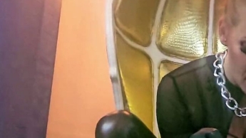 Stina Stone Femdom Smoking Human Ashtray Spitting Humiliation by German Mistress in Leather Gloves