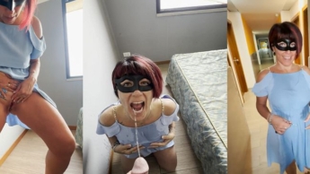 Allein urinieren, auf die Kleidung pinkeln, sich in den Mund urinieren und mit Urin bedeckt durch den Hotelflur laufen!