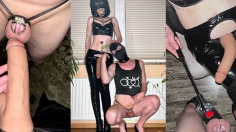 Dominante Ehefrau spielt mit Sissy – Ehemann Eiern