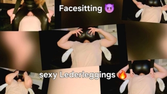 Facesitting in sexy Lederleggings ! DU gehörst mir !
