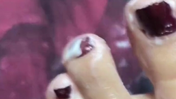 Geiler dirtytalk, Füße vollgewichst